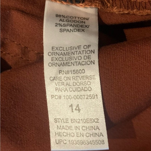 Democracy Women's Pants Jeans Ab
Technology Rust Color Cropped
Frayed NWT - 14 - Picture 5 of 10